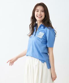 ＊＊CARA O CRUZ__ / キャラ・オ・クルス ポロシャツ | スパンコール刺しゅうのポロシャツ