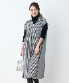 ＊＊CARA O CRUZ__ / キャラ・オ・クルス ミニ丈・ひざ丈ワンピース | 洗える ストライプワンピース