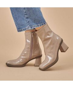 carino / カリーノ ブーツ（ショート丈） | 【レイン対応】スクエアトゥブロックヒールブーツ