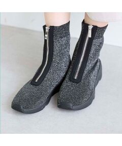 carino / カリーノ ブーツ（ショート丈） | フロントジップニットブーツ