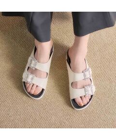 carino / カリーノ サンダル | 厚底ビジューバックルサンダル