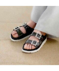 carino / カリーノ サンダル | 厚底ビジューバックルサンダル