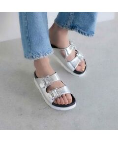 carino / カリーノ サンダル | 厚底ビジューバックルサンダル