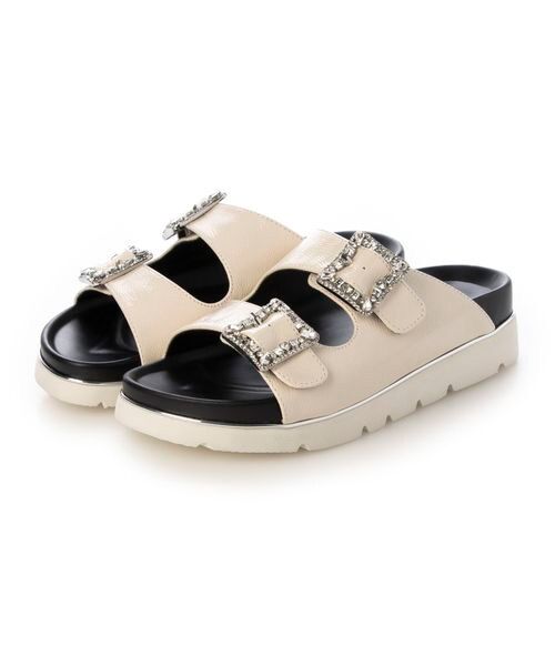 carino / カリーノ サンダル | 厚底ビジューバックルサンダル | 詳細1