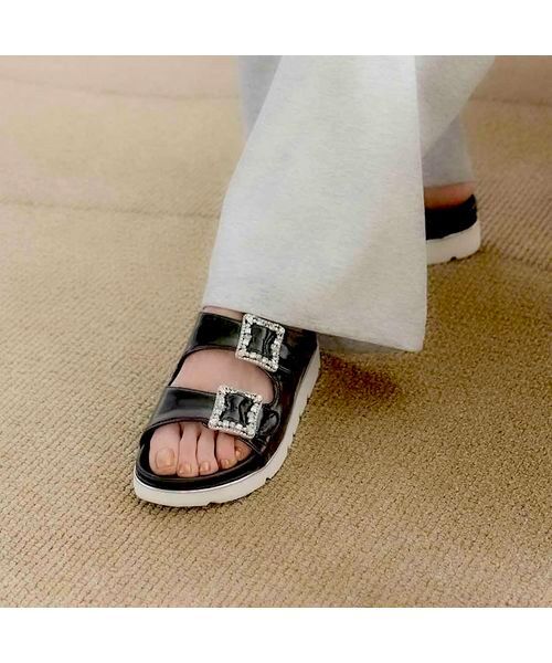 carino / カリーノ サンダル | 厚底ビジューバックルサンダル | 詳細18