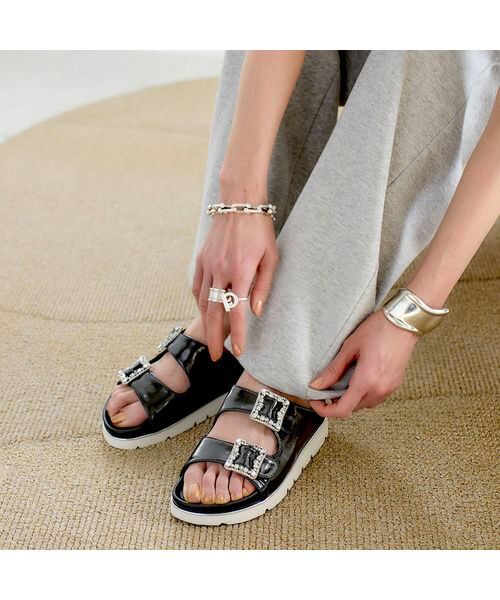 carino / カリーノ サンダル | 厚底ビジューバックルサンダル | 詳細20