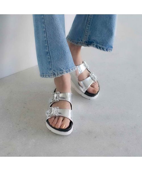 carino / カリーノ サンダル | 厚底ビジューバックルサンダル | 詳細28