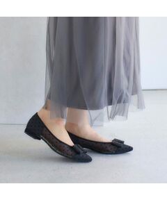 carino / カリーノ フラットシューズ | ドットチュールパンプス
