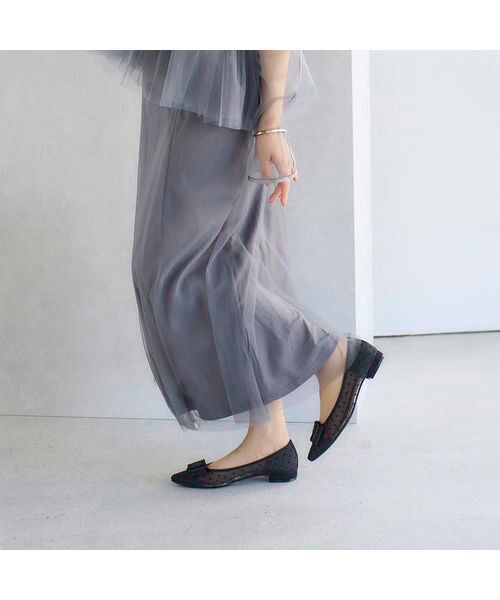 carino / カリーノ フラットシューズ | ドットチュールパンプス | 詳細9