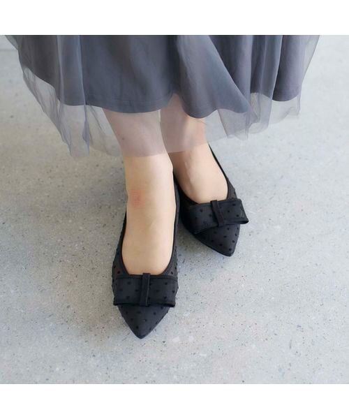 carino / カリーノ フラットシューズ | ドットチュールパンプス | 詳細10