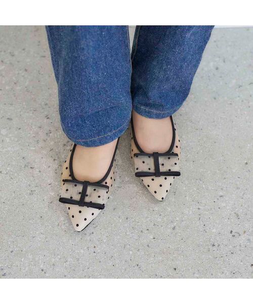 carino / カリーノ フラットシューズ | ドットチュールパンプス | 詳細19