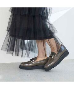 carino / カリーノ フラットシューズ | 【レイン対応】厚底メタルモチーフローファー