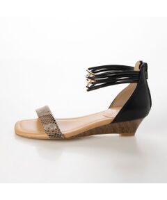 carino / カリーノ サンダル | ウエッジヒールアンクルストラップサンダル