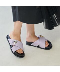 carino / カリーノ サンダル | ビジューフットベッドサンダル