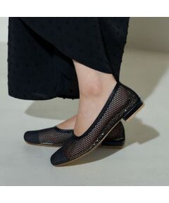 carino / カリーノ フラットシューズ | メッシュスクエアトゥバレエシューズ