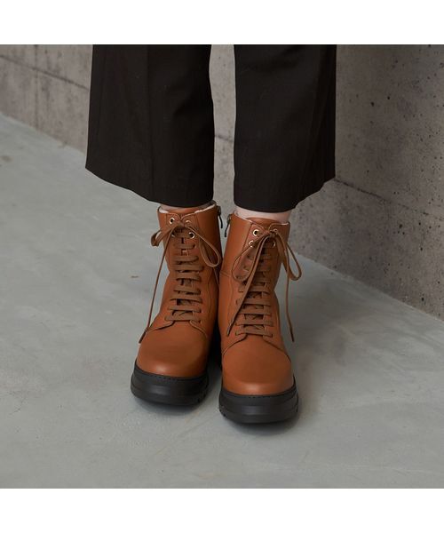 carino / カリーノ ブーツ（ショート丈） | 厚底レースアップブーツ | 詳細8