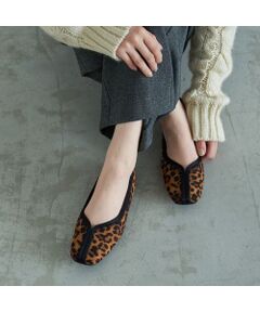 carino / カリーノ フラットシューズ | スクエアトゥ切り替えデザインフラットパンプス