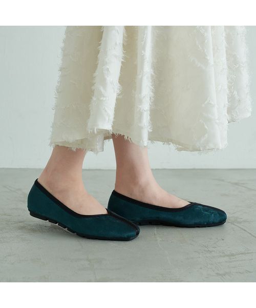 carino / カリーノ フラットシューズ | スクエアトゥ切り替えデザインフラットパンプス | 詳細8