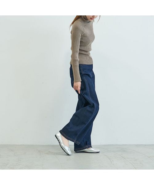 carino / カリーノ フラットシューズ | スクエアトゥ切り替えデザインフラットパンプス | 詳細30