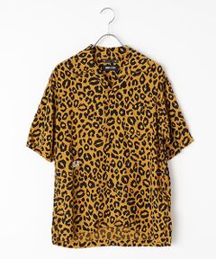 WDS×MINEDENIM Lips Leopard Print Open Collar SH