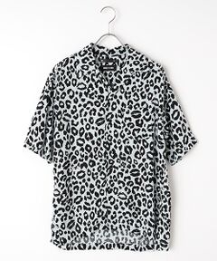 WDS×MINEDENIM Lips Leopard Print Open Collar SH