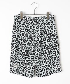 WDS×MINEDENIM Lips Leopard Print Easy Shorts