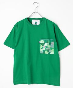 CHARACTER PATCHWORK POCKET T-SHIRT