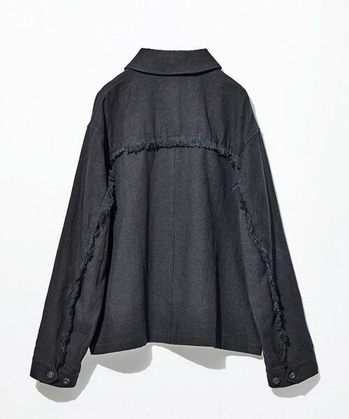 CS case study / CSケーススタディ ショート・ハーフ・半端丈パンツ | LINEN FRINGE JACKET | 詳細1