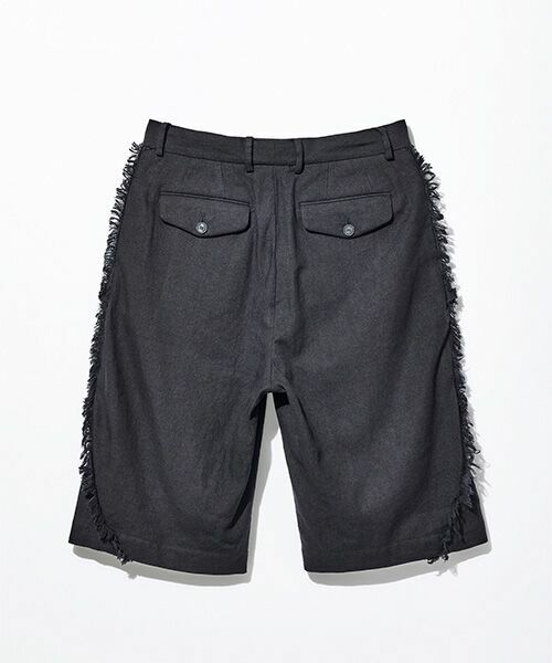 CS case study / CSケーススタディ ショート・ハーフ・半端丈パンツ | LINEN FRINGE SHORTS | 詳細1