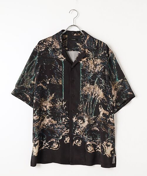 CS case study/CSケーススタディ SILK OPEN COLLAR SHIRT シャツ ブラック 3 CS case study/CSケーススタディ SILK OPEN COLLAR SHIRT シャツ ブラック 3