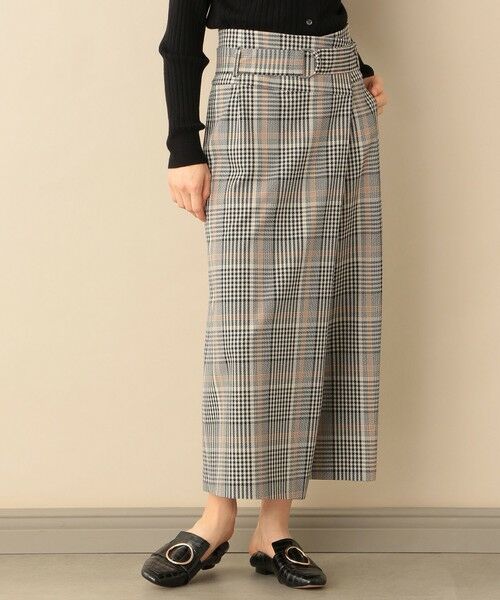 セール Oggi12月号掲載 ベルテッドクロップドチェックパンツ パンツ Cast キャスト コロン ファッション通販 タカシマヤファッションスクエア