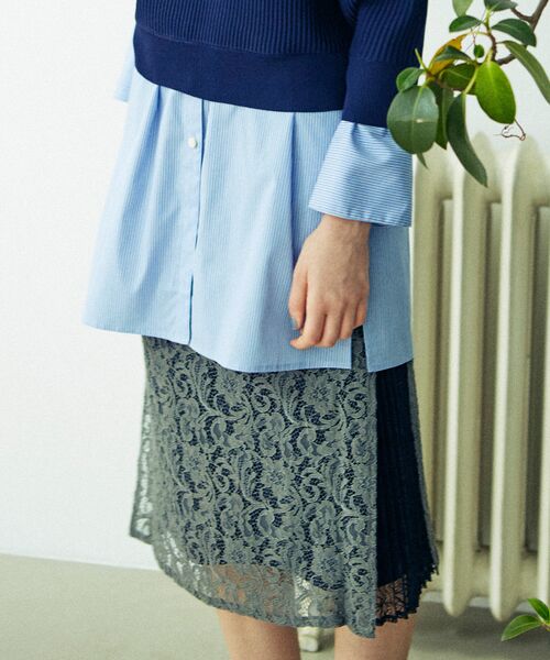 セール サイドプリーツ レーススカート ロング マキシ丈スカート Cast キャスト コロン ファッション通販 タカシマヤファッションスクエア