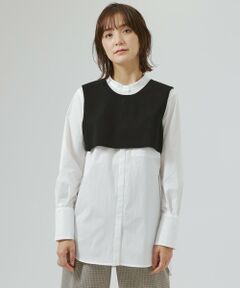 CAST: / キャスト コロン シャツ・ブラウス | ニットコンビシャツ