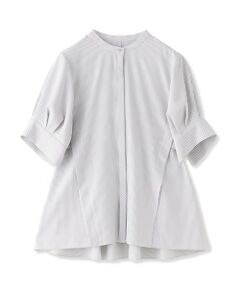 ストライプギャザーブラウス