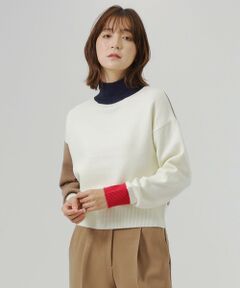 CAST: / キャスト コロン ニット・セーター | カラーブロックニット