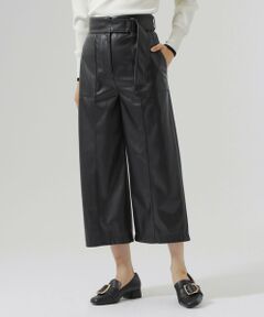 CAST: / キャスト コロン パンツ | シンセティックレザーセミワイドパンツ