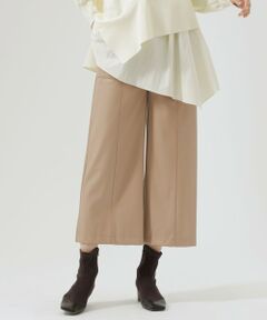 CAST: / キャスト コロン パンツ | シンセティックレザーセミワイドパンツ