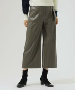 CAST: / キャスト コロン パンツ | シンセティックレザーセミワイドパンツ