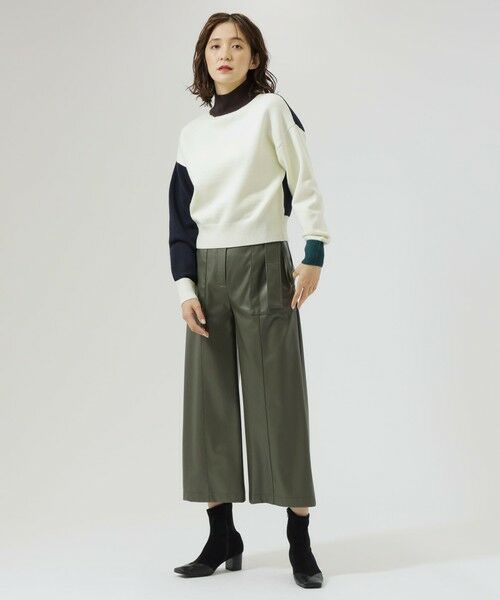 CAST: / キャスト コロン パンツ | シンセティックレザーセミワイドパンツ | 詳細3