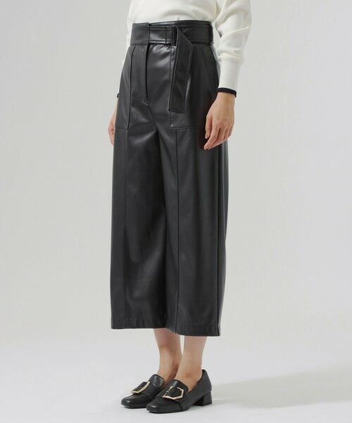 CAST: / キャスト コロン パンツ | シンセティックレザーセミワイドパンツ | 詳細5