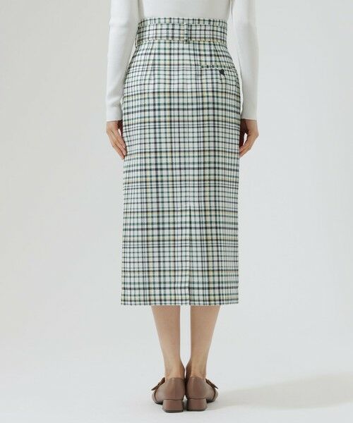 CAST: / キャスト コロン ロング・マキシ丈スカート | 【洗える】ブロックチェックプリントツイードスカート | 詳細4