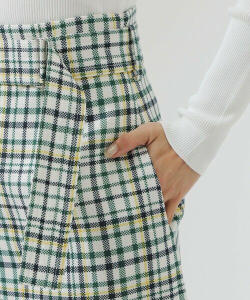 CAST: / キャスト コロン ロング・マキシ丈スカート | 【洗える】ブロックチェックプリントツイードスカート | 詳細5