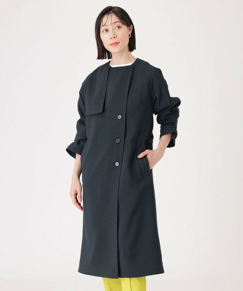 セール】 【NAVY】ノーカラートレンチコート (その他アウター)|CAST