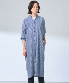 CAST: / キャスト コロン ロング・マキシ丈ワンピース | 【NAVY】【1枚着でも羽織りでも】ストライプワンピース