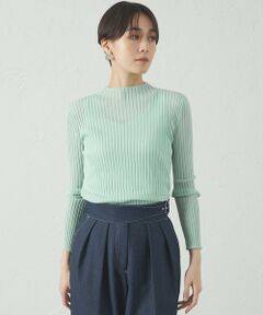 CAST: / キャスト コロン ニット・セーター | 【着回し抜群】シアーニットタートル