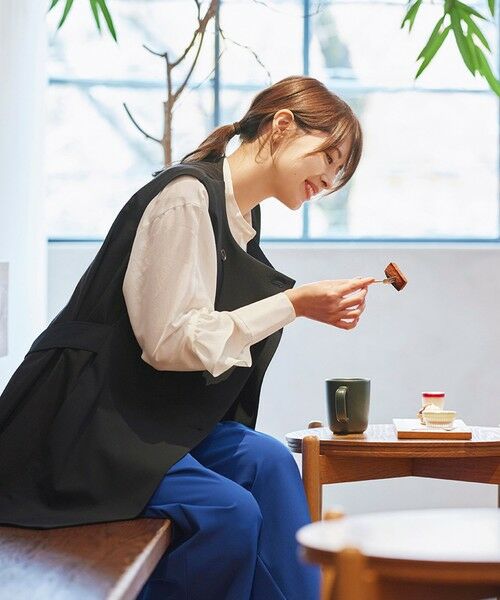 CAST: / キャスト コロン その他アウター | 【着回し抜群】バックフレアロングジレ | 詳細1