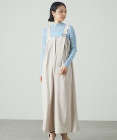 【美品】キャストコロン-CAST：-イレギュラーロングプリーツワンピース カラーブロックニットワンピース（N5J07431＿＿