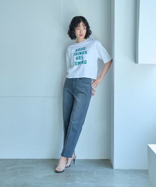 CAST: / キャスト コロン パンツ | 【美シルエット】クロップドストレッチデニム | 詳細1