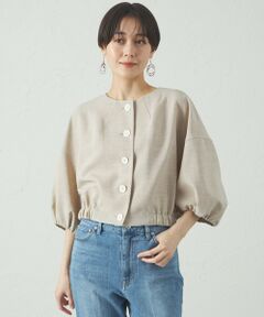 CAST: / キャスト コロン その他アウター | 【セットアップ対応/洗える/吸水速乾】リネンライクショートブルゾン
