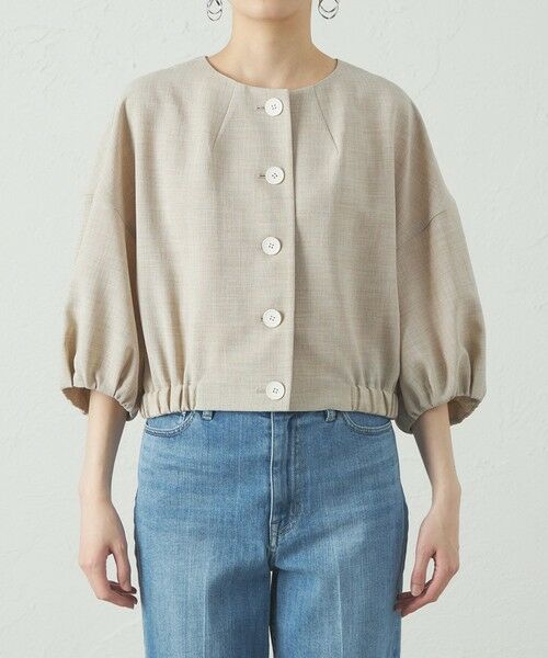 CAST: / キャスト コロン その他アウター | 【セットアップ対応/洗える/吸水速乾】リネンライクショートブルゾン | 詳細5